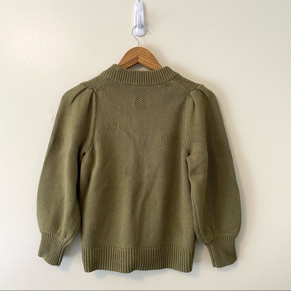 Madewell Eaton Dotted puffSleeve Pullover Sweater - Picture 7 of 13
